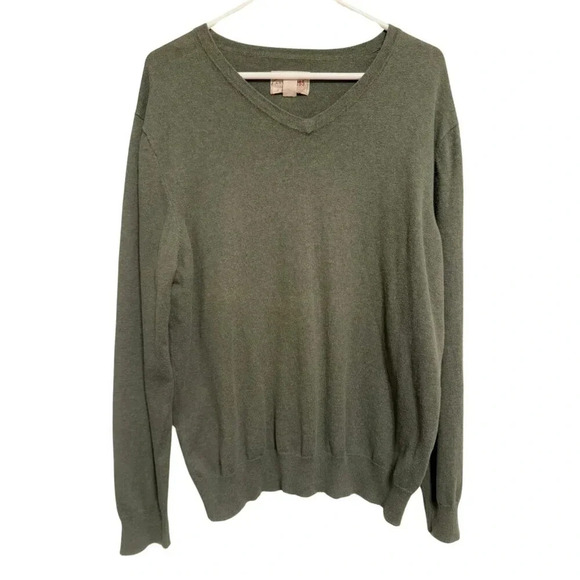 Article 365 Mens Pullover Sweater V-Neck Green - Size Large - Picture 1 of 5